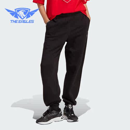 Adidas/阿迪达斯正品三叶草女士加绒保暖束脚运动长裤IA6437