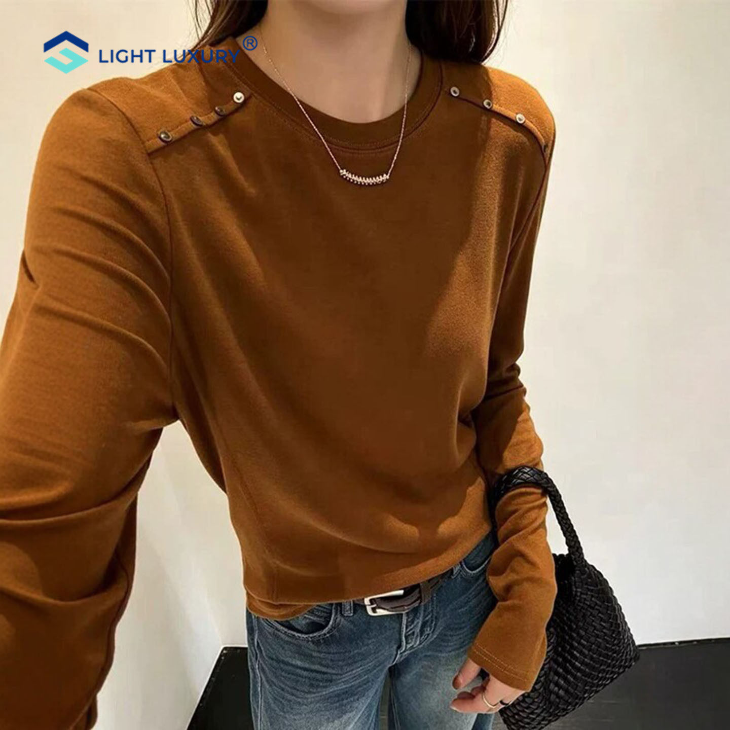 韩系长袖T恤女时尚软糯亲肤上衣