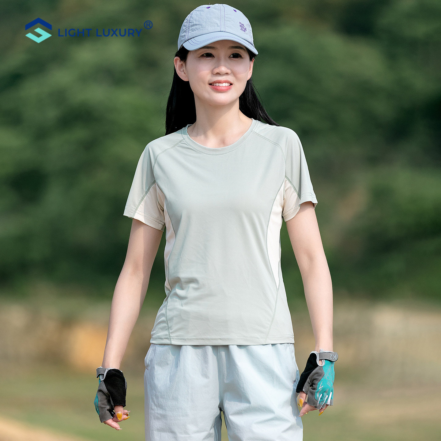 速干衣女夏季薄款弹力透气圆领