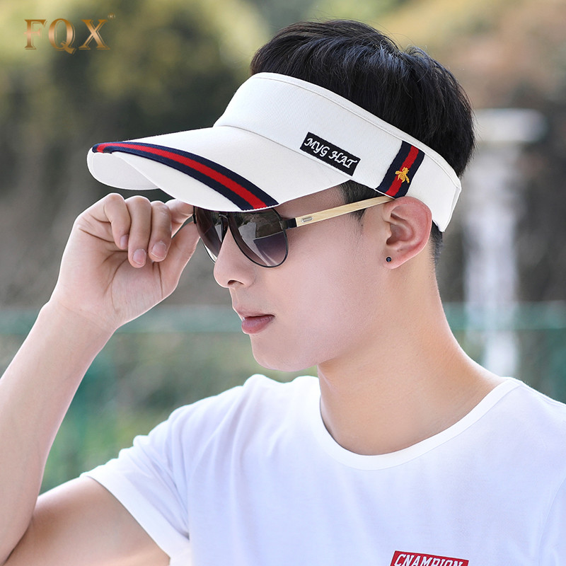 FQX 帽子男士夏天空顶帽户外休闲网球帽防晒遮阳鸭舌帽无顶太阳帽