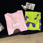 卡通情侣派大星短裤休闲套装短袖男女百搭宽松沙滩裤睡裤T恤上衣