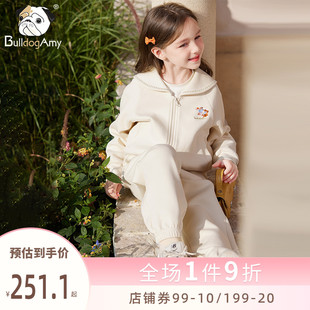 新款 大童外套洋气时髦儿童休闲卫衣春秋款 2023春装 女童运动服套装