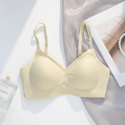 新品小胸加厚外扩漫画胸内衣女舒适透气聚拢馒头文胸无钢圈胸罩