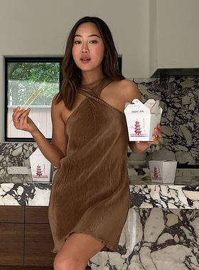 Knitting Loose Mini Dress Summer Women Fashion Party Outfits