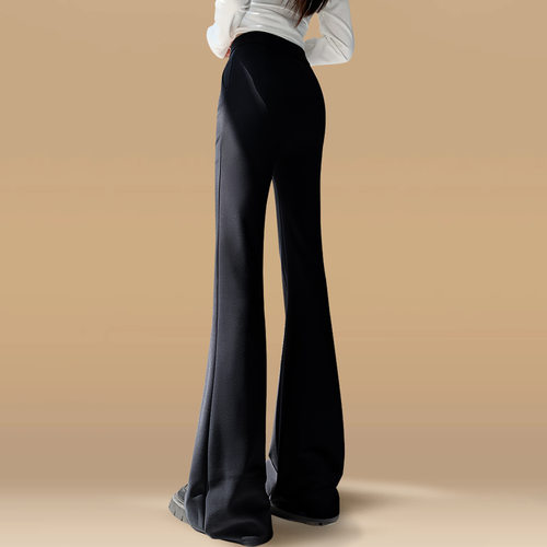 Extended micro flared suit pants  women, slim fit, plus size