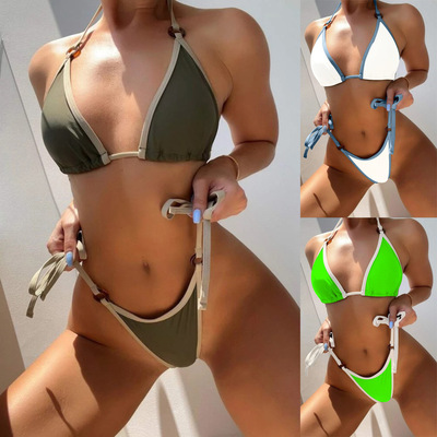 Women Sexy Halter Swimsuit Triangle Swimwear Female Bathing