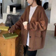 jacket大码 oversized Women loose knit 针织开衫 女秋冬慵懒风