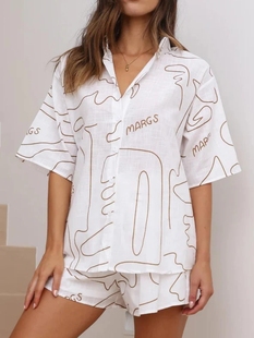 Women Casual Shorts Sets 2 Pieces Summer Outfit Shorts Suits