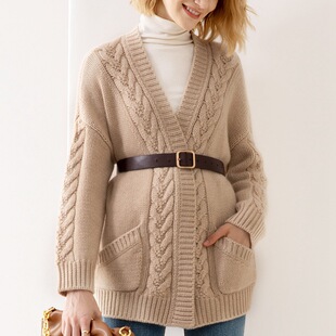 neck cardigan sweater Women V领开衫 jacket女装 毛衣外套