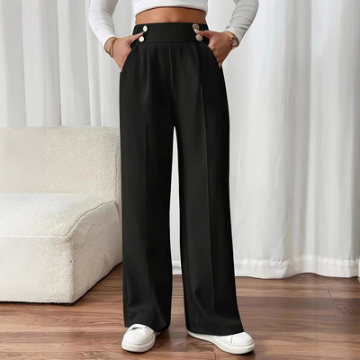 Women's loose casual pants high waisted trousers女休闲裤西裤