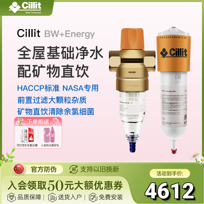 Cillit水丽净水器进口前置末端过滤家用自来水全屋净水BW+Energy