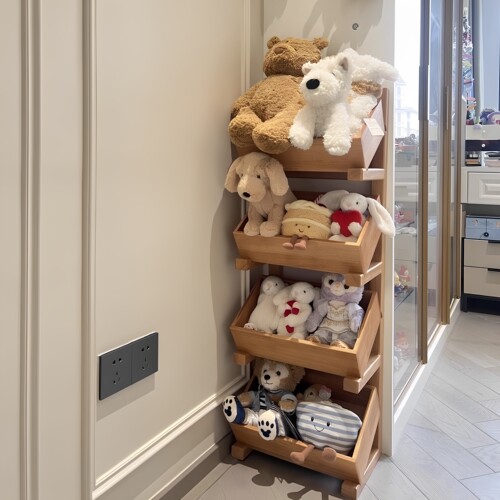 jellycat置物架毛绒玩具摆放收纳架子木质公仔玩偶棉花娃娃展示柜