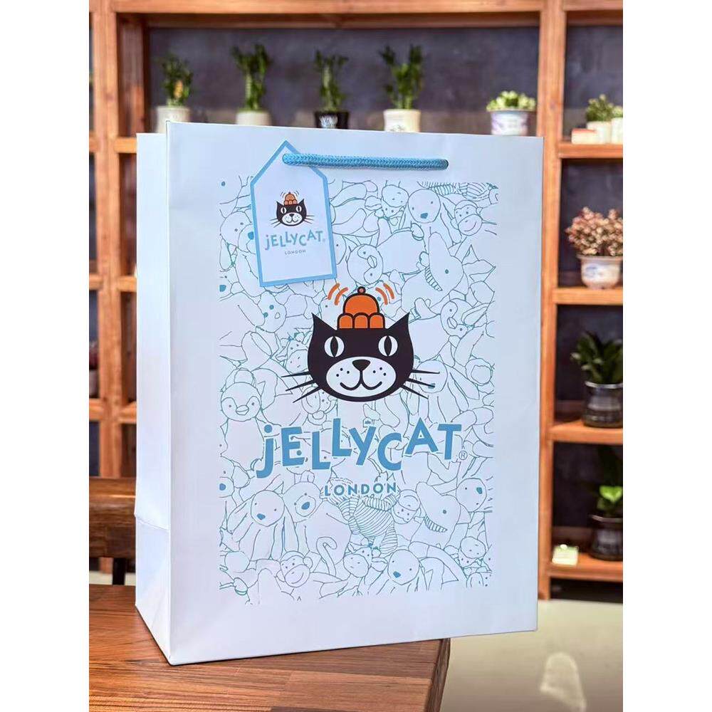 JC英国jellycat原装蓝色抽绳防尘袋手提袋卡片礼品袋