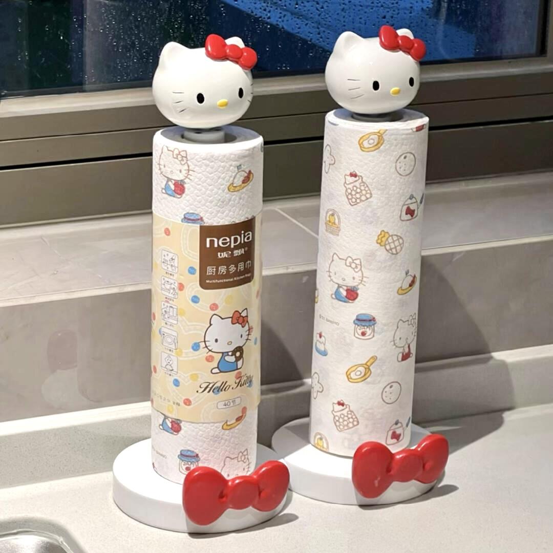 【新家的100个快递】哈喽kitty纸巾架厨房卷纸收纳摆件客厅装饰