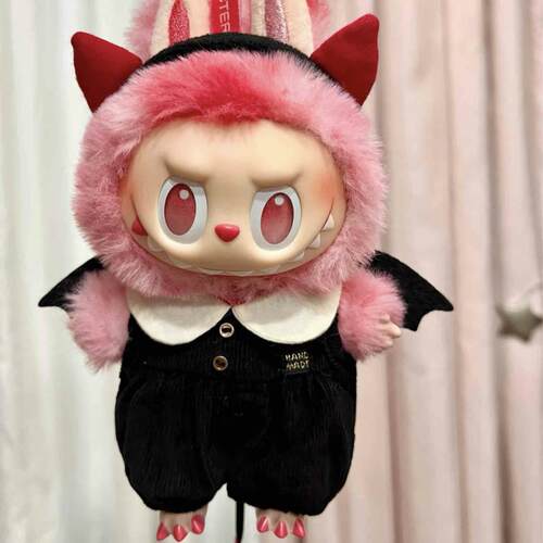 泡泡玛特拉布布3.0娃衣LABUBU搪胶公仔娃衣坐坐派对小恶魔套装