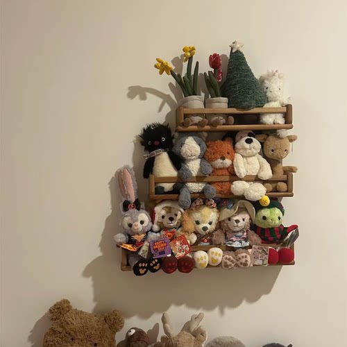 jellycat置物架子墙上壁挂娃娃摆放娃柜玩偶收纳架毛绒公仔展示柜