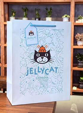 jellycat礼盒包装盒原装蓝色防尘袋送人礼品袋贺卡彩色手提袋
