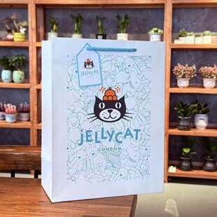 jellycat礼盒包装盒原装蓝色防尘袋送人礼品袋贺卡彩色手提袋