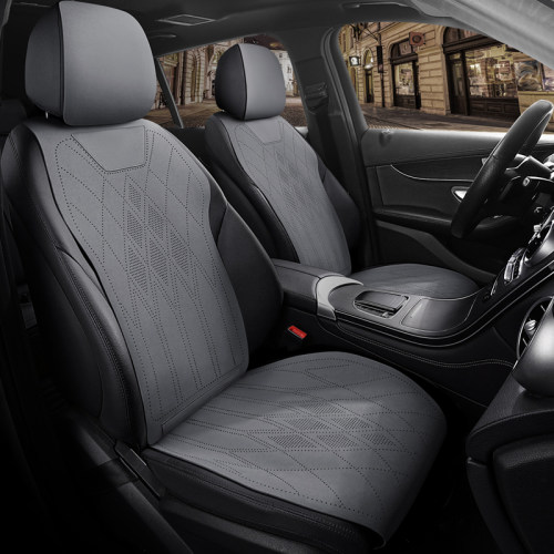 2025新款汽车坐垫翻毛皮座垫半包座椅套冬季四季通用座套凉垫通风