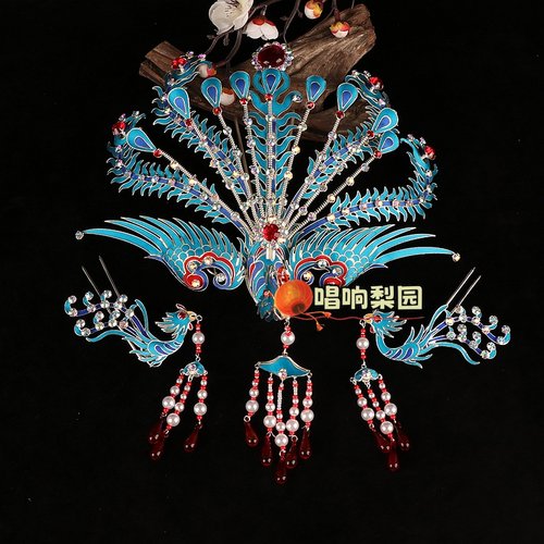 京剧花旦演出正凤头饰包头用品手工点绸头面青衣戏曲各款点绸