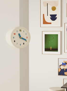 ins风客厅转角时钟高级感创意拐角挂钟简约阳角墙面装饰钟表挂墙