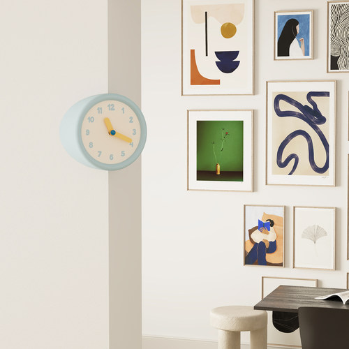 多巴胺阳角挂钟设计感高颜值时尚家用2025年新款创意拐角时钟客厅