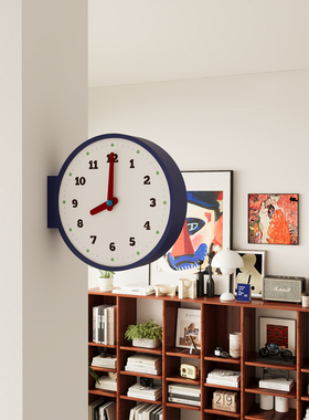 2025新款复古时钟转角双面挂钟艺术挂钟拐角钟挂钟ins风钟表客厅