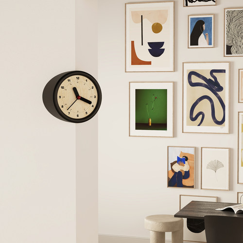 转角挂钟儿童房间墙角钟静音时钟艺术装饰遮孔挂钟免打孔阴阳角钟