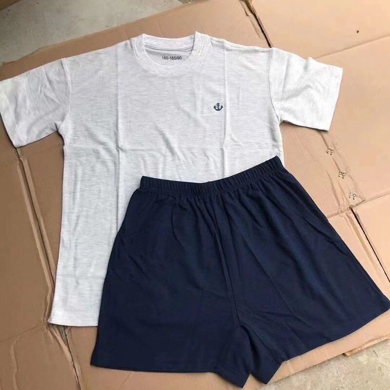 正品潜艇长航抗菌体能训练服套装夏季短袖短裤宽松棉麻透气T恤男