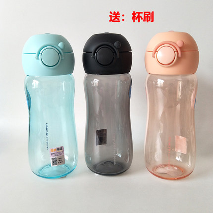 儿童软嘴水杯便携随手杯学生直饮塑瓶子料幼儿园宝宝水壶夏天男女