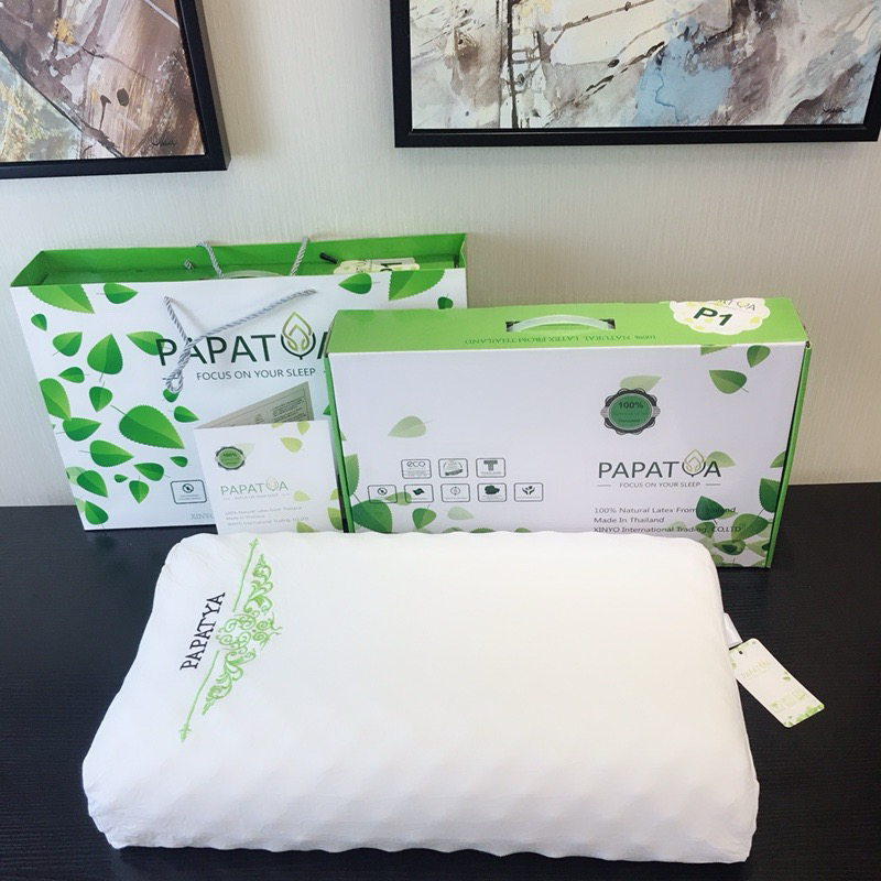 泰国原装进口papatya乳胶枕芯护颈椎按摩枕高低颗粒学生防螨天然