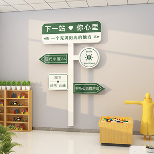 心理咨询室布置心理健康教育辅导室心灵驿站墙贴创意文化背景挂图