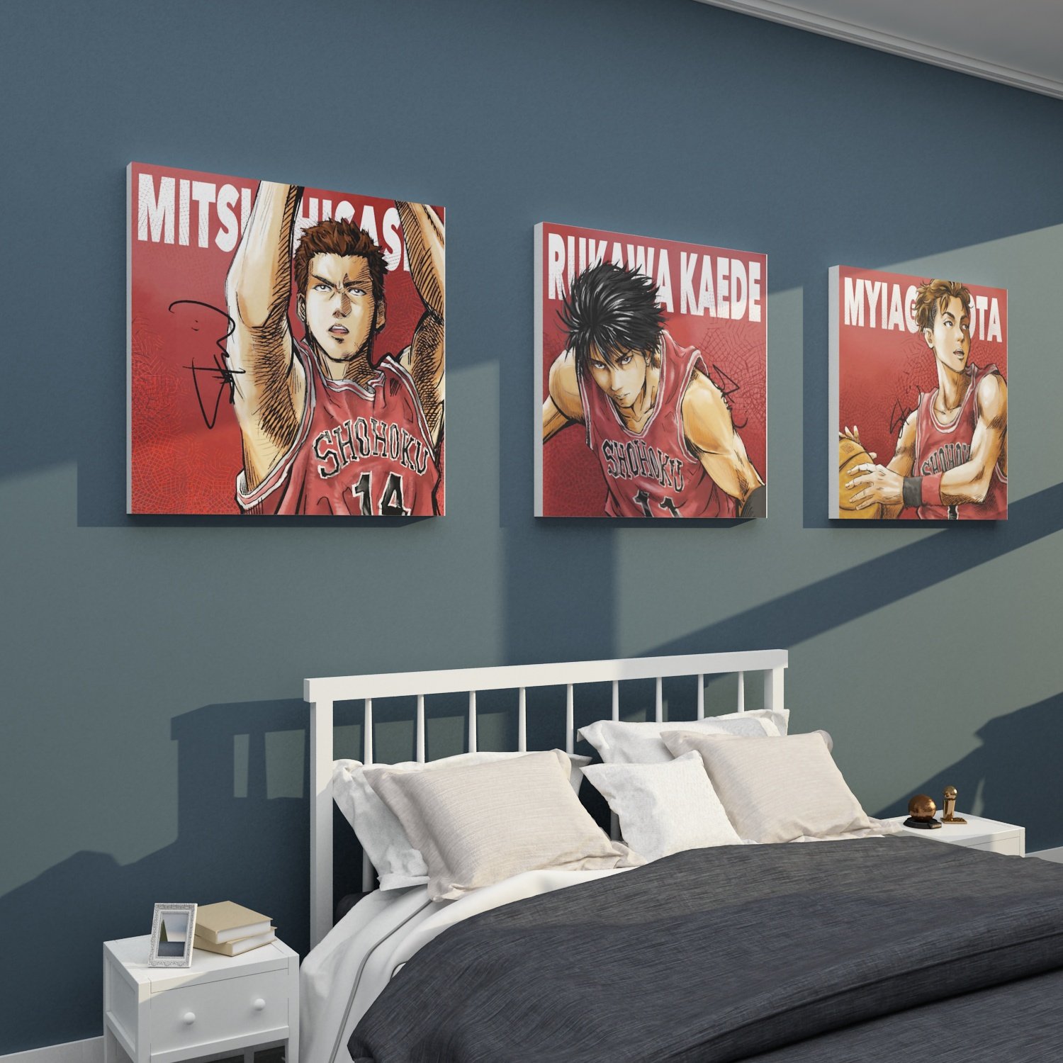 卧室装饰房间布置男生宿舍床头海报灌篮高手樱木花道客厅墙贴纸画