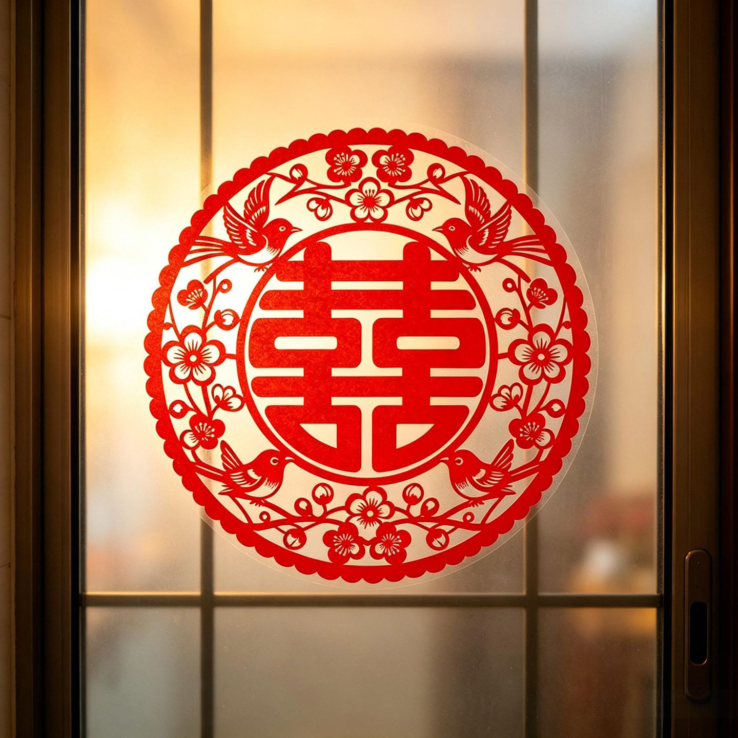 喜字静电贴纸喜鹊报喜结婚窗户玻喜字/剪纸/贴纸