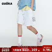 防水短裤 男潮青少年工装 五分裤 GUUKA&matsui联名小狗夏季 刺绣中裤