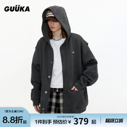 GUUKA空气层开衫卫衣外套
