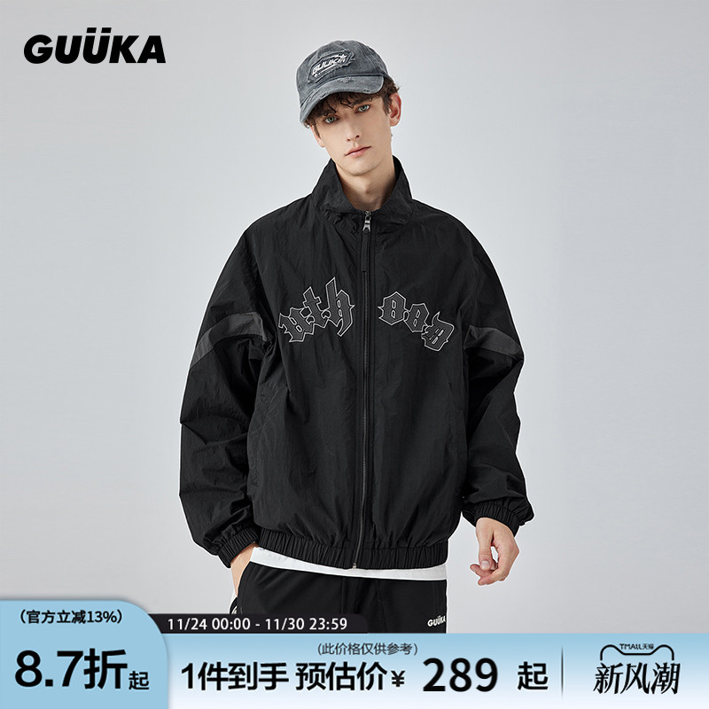 GUUKA户外半高领落肩夹克