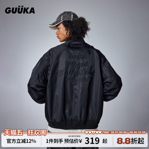 GUUKA棒球领秋季新款飞行夹克