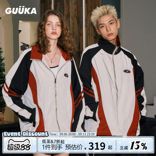 GUUKA高领复古机车服夹克