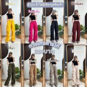 retro for workwear American paratrooper pants women女阔腿裤