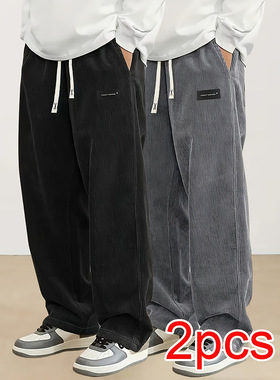 Men's retro casual pants loose pants复古休闲裤男宽松直筒长裤