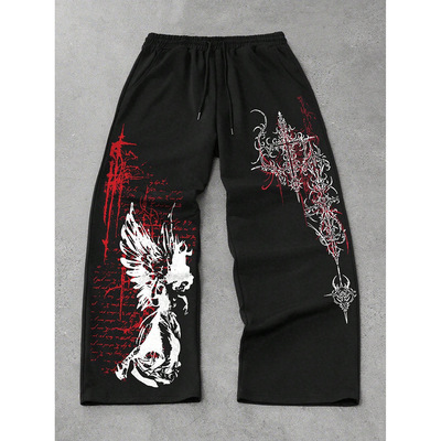 Men Hip Hop Trendy Casual Pants嘻哈潮牌休闲裤男宽松潮流长裤