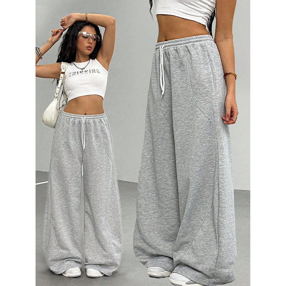 Wide leg casual pants women sports sweatpants阔腿女运动卫裤