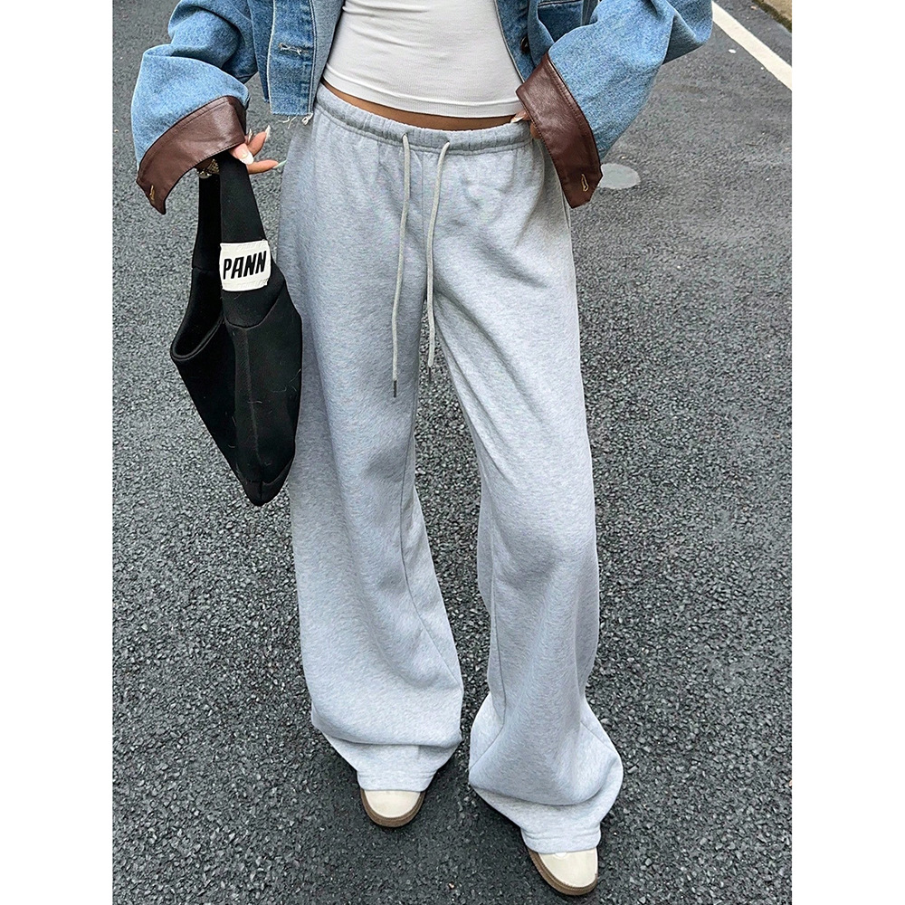 Women casual pants, wide leg sports sweatpants女运动卫裤阔腿