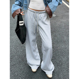 wide pants leg sports 阔腿 Women sweatpants女运动卫裤 casual