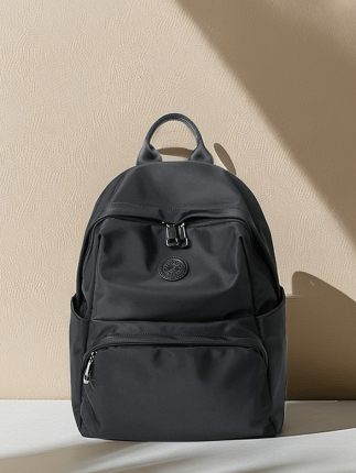Imported Nylon Waterproof Backpack, Lightweight, Casual, Versatile, Commuter Nylon Backpack, Solid Color, Simple College Student School Bag