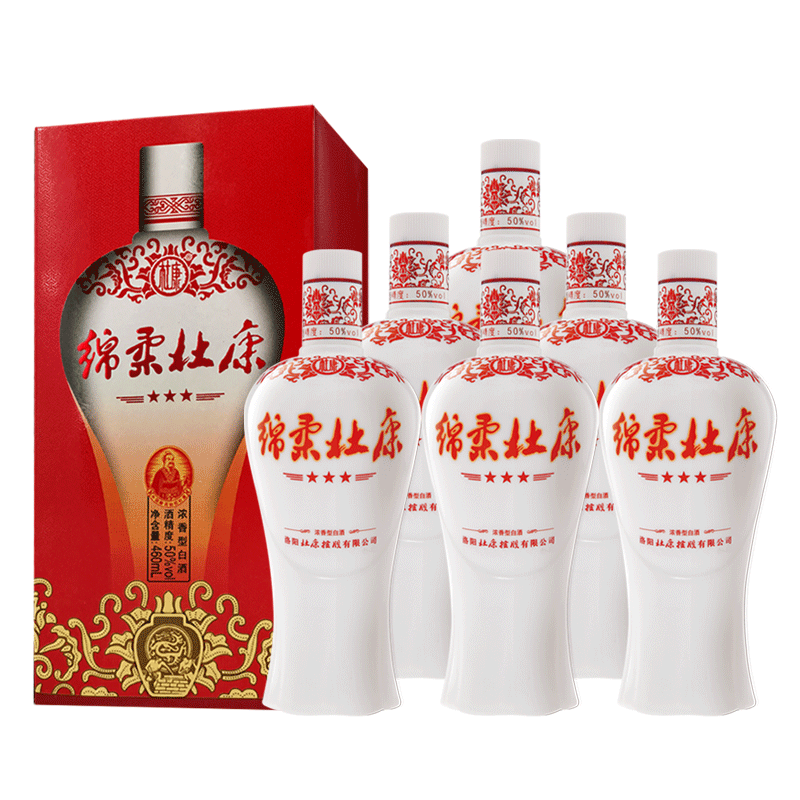 杜康三星浓香50度白酒整箱