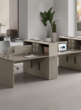 员工办公桌简约职员桌组合套装办公工位卡座46人位财务办公室桌子