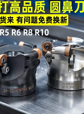 数控圆鼻面铣刀盘50R5/63R6/80R8飞刀盘EMRW/EMR圆弧球头开粗刀盘
