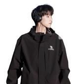 骆驼户外三防冲锋衣男女情侣款 防水防油污爬山外套羽绒登山服